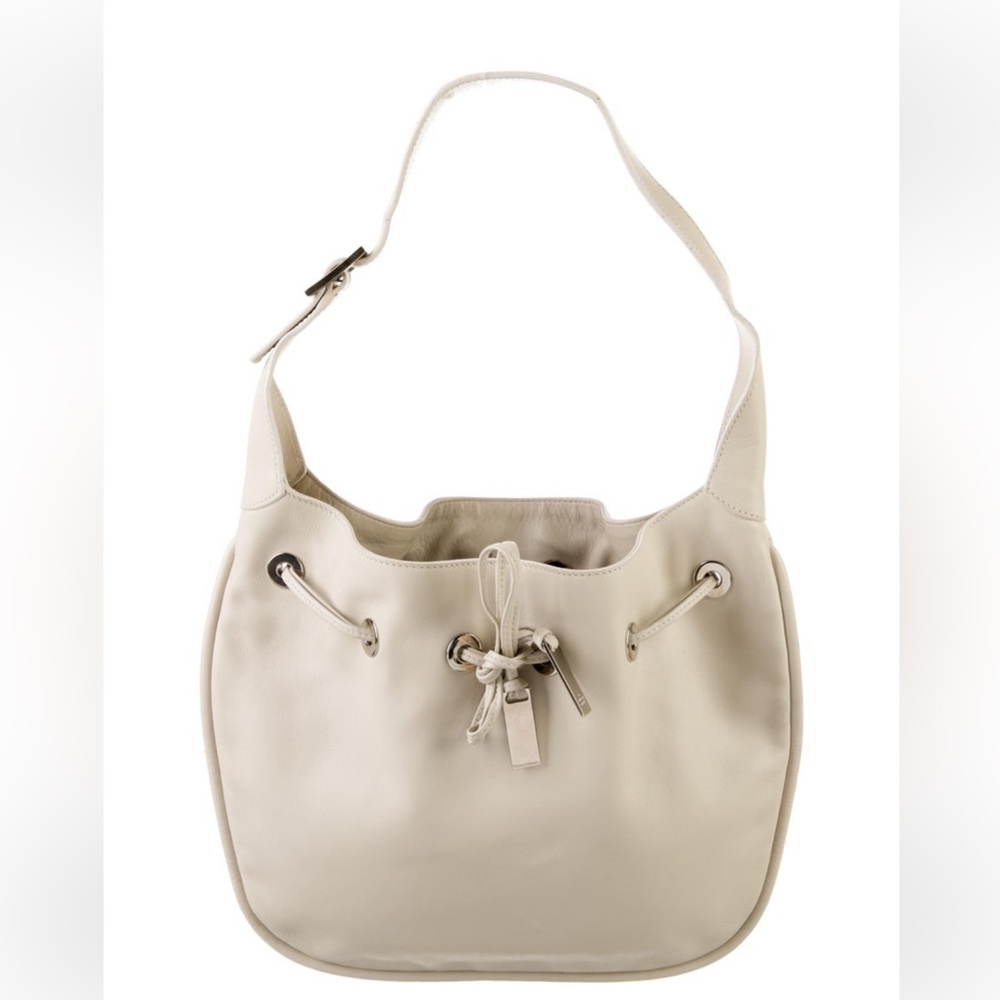 Gucci Leather Drawstring Bag
